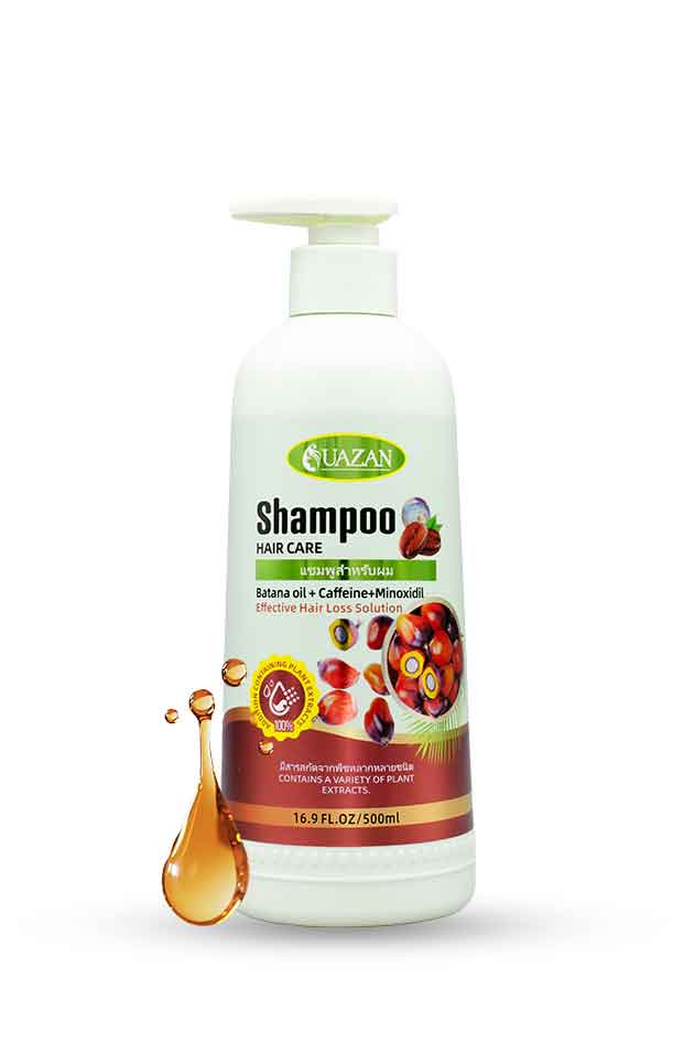 UAZAN Hair Care Shampoo – Batana Oil, Caffeine & Minoxidil Formula for Hair Fall Control