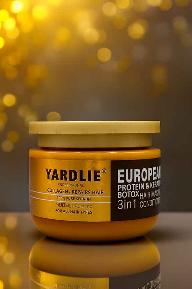 Yardlie European Protein & Keratin Botox Hair Mask 3 in 1 Conditioner 500ml Gold Edition