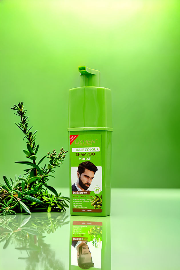 Lichen Bubble Colour Shampoo Dark Brown Beard 200ml Pakistan
