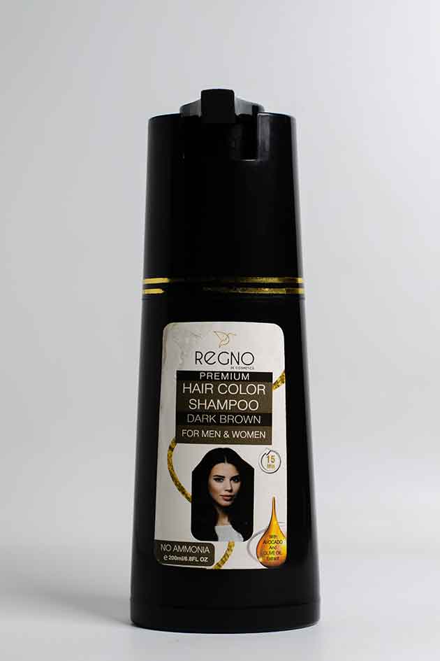 Regno Premium Hair Color Shampoo Dark Brown 200 ml – 15 % Leaked No Box Deal