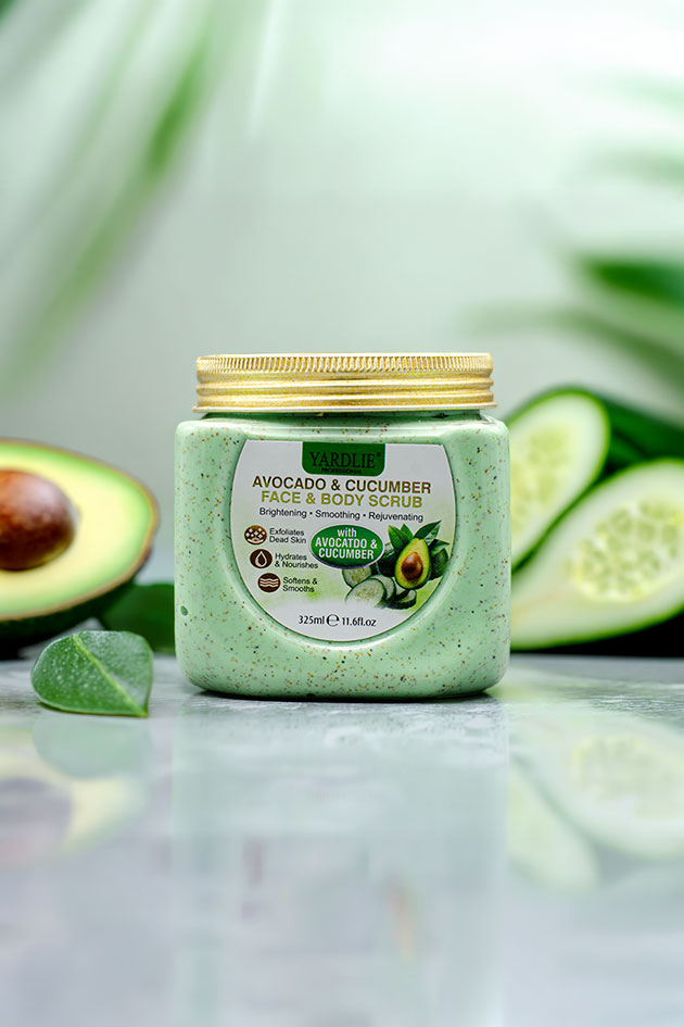 Yardlie Professional Avocado and Cucumber Face and Body Scrub 325ml
