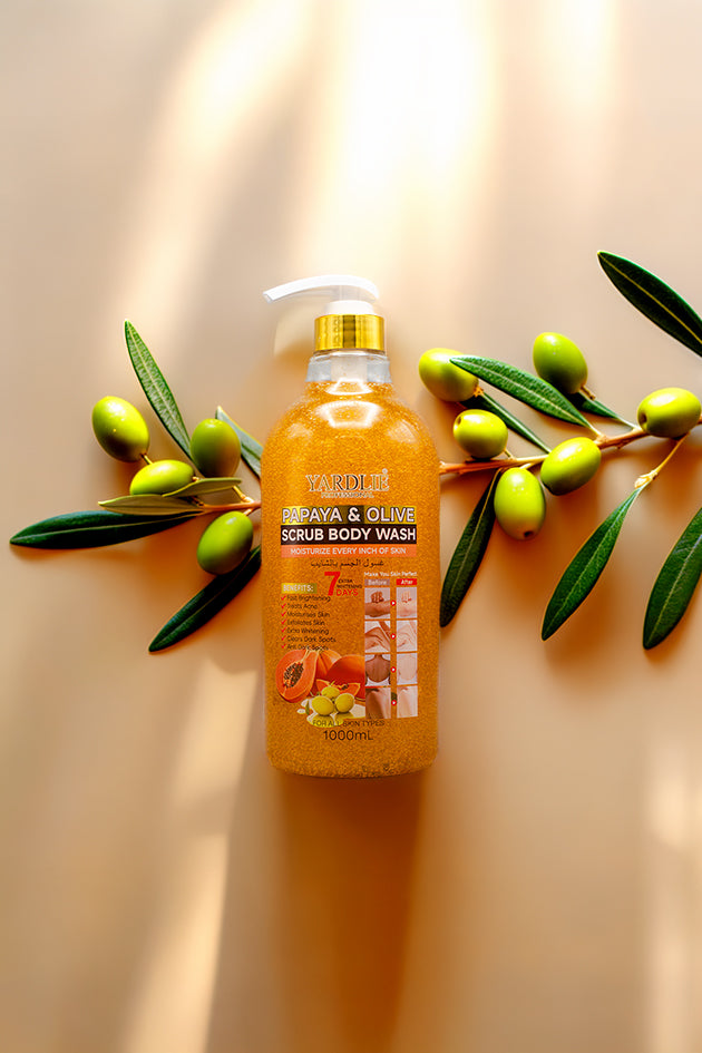 Yardlie Papaya and Olive Scrub Body Wash 1000ml Online in Pakistan