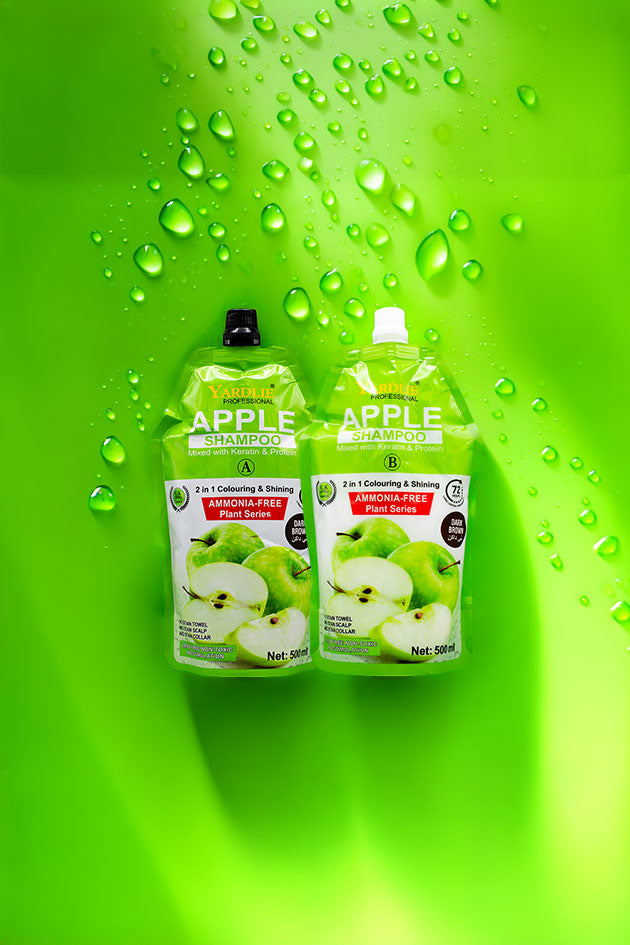 Yardlie Apple Hair Color Cream Dark Brown 500ml Online in Pakistan (500ml X 2)