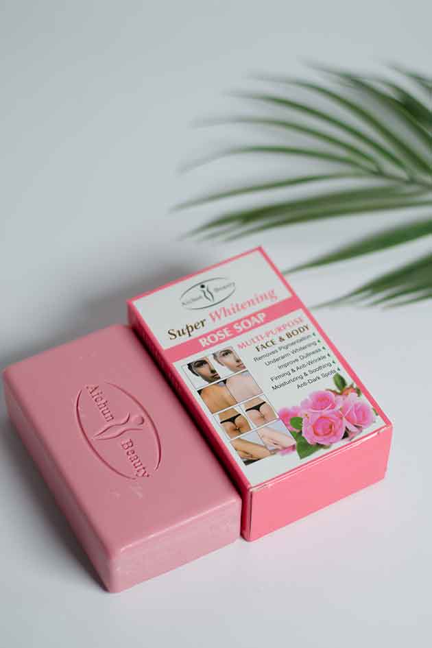 Aichun Beauty Rose Soap for Face & Body – Deep Moisturizing & Brightening Bar |300g