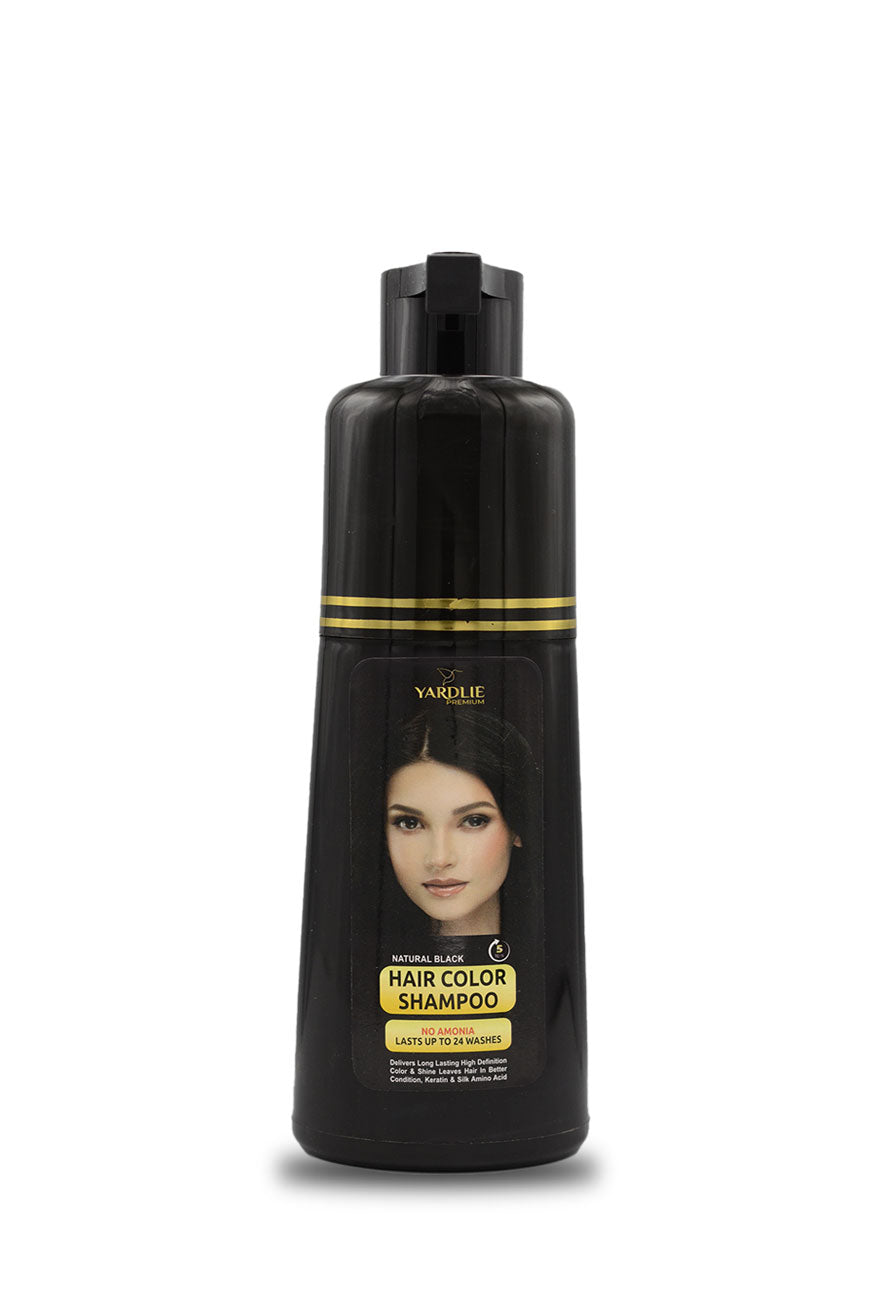 Hair Color Shampoo | Premium Natural Black | Yardlie | 200ml |