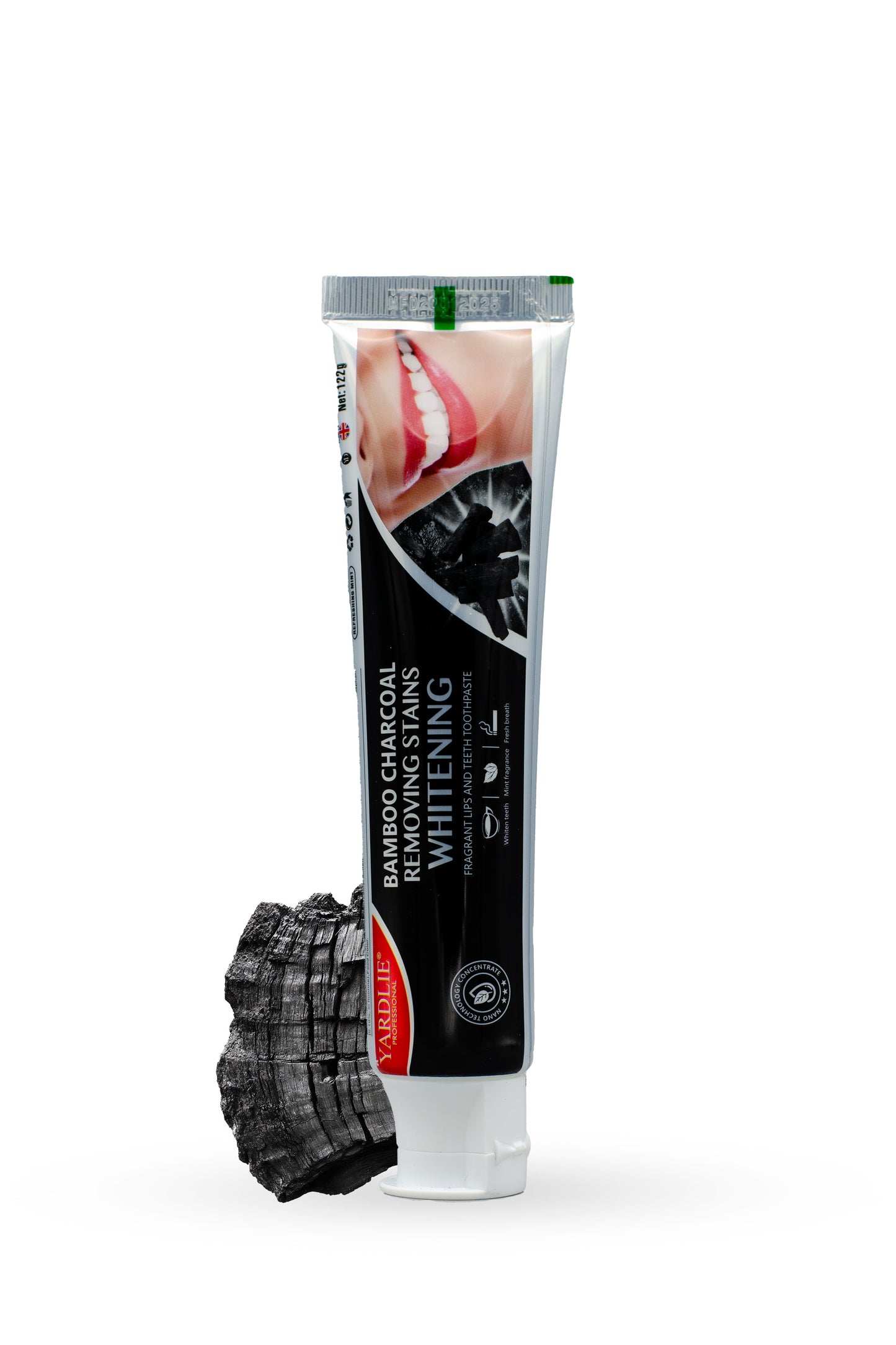 Toothpaste | Bamboo Charcoal | Removing Stains | Whitening | Yardlie | 122g