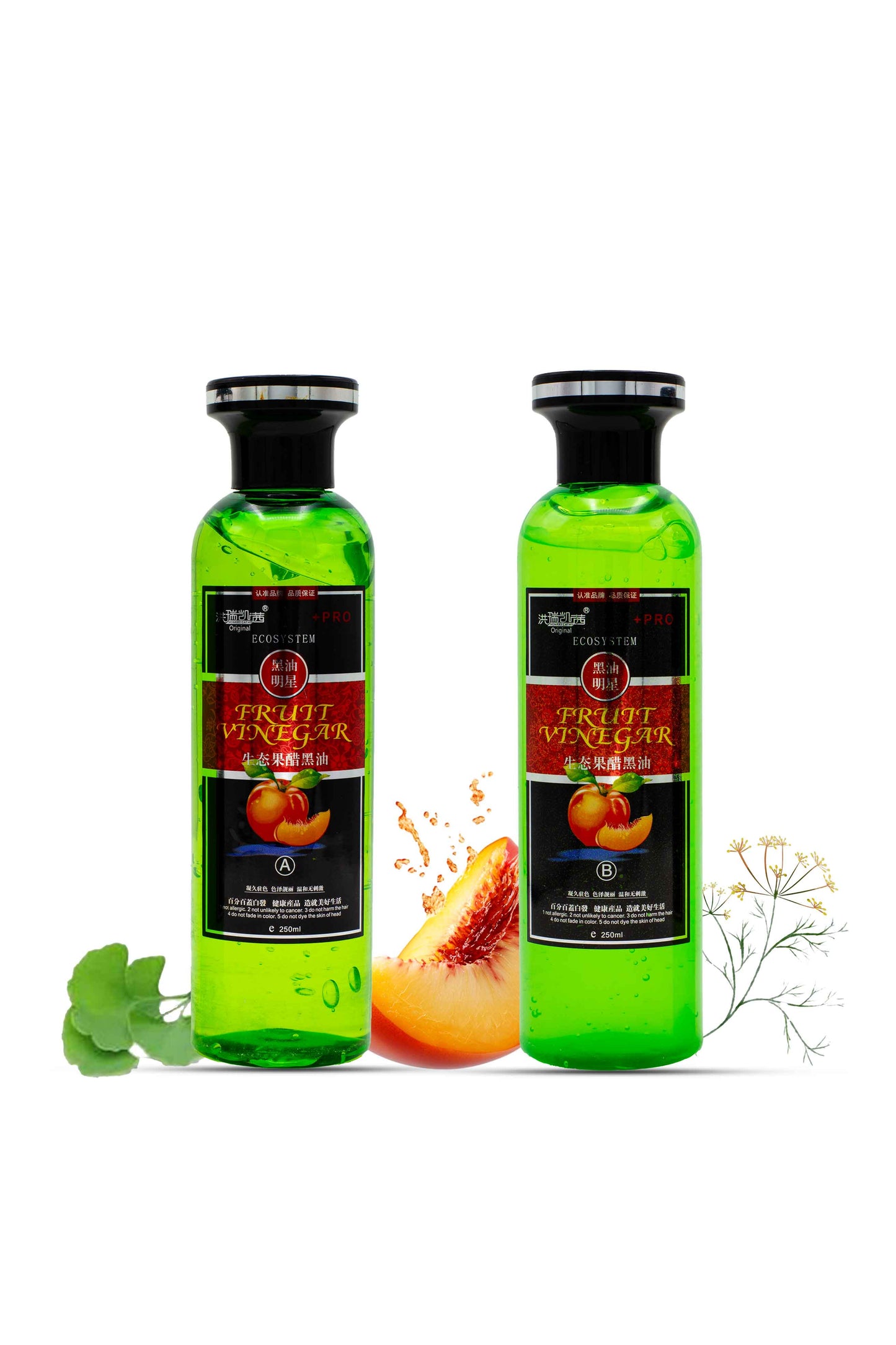Fruit Vinegar Hair Color Gel | Natural Black Shine | 500ml