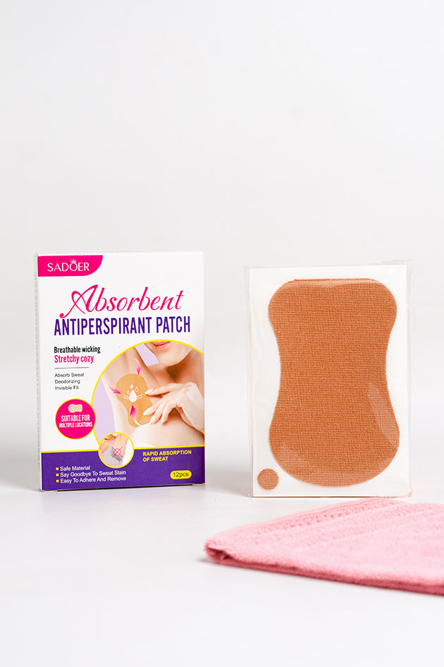 SADOER Absorbent Antiperspirant Sweat Patches for Underarms, 12 Pieces, Invisible and Breathable (Stock Clearance)