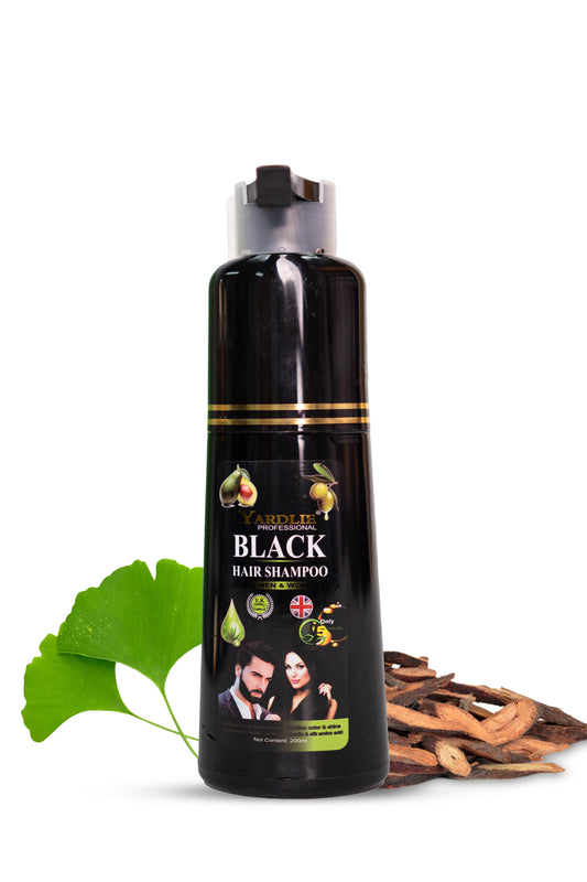 Yardlie Natural Black Hair Color Shampoo UK Based Formula 200ml. Best Hair Color Shampoo in Pakistan 