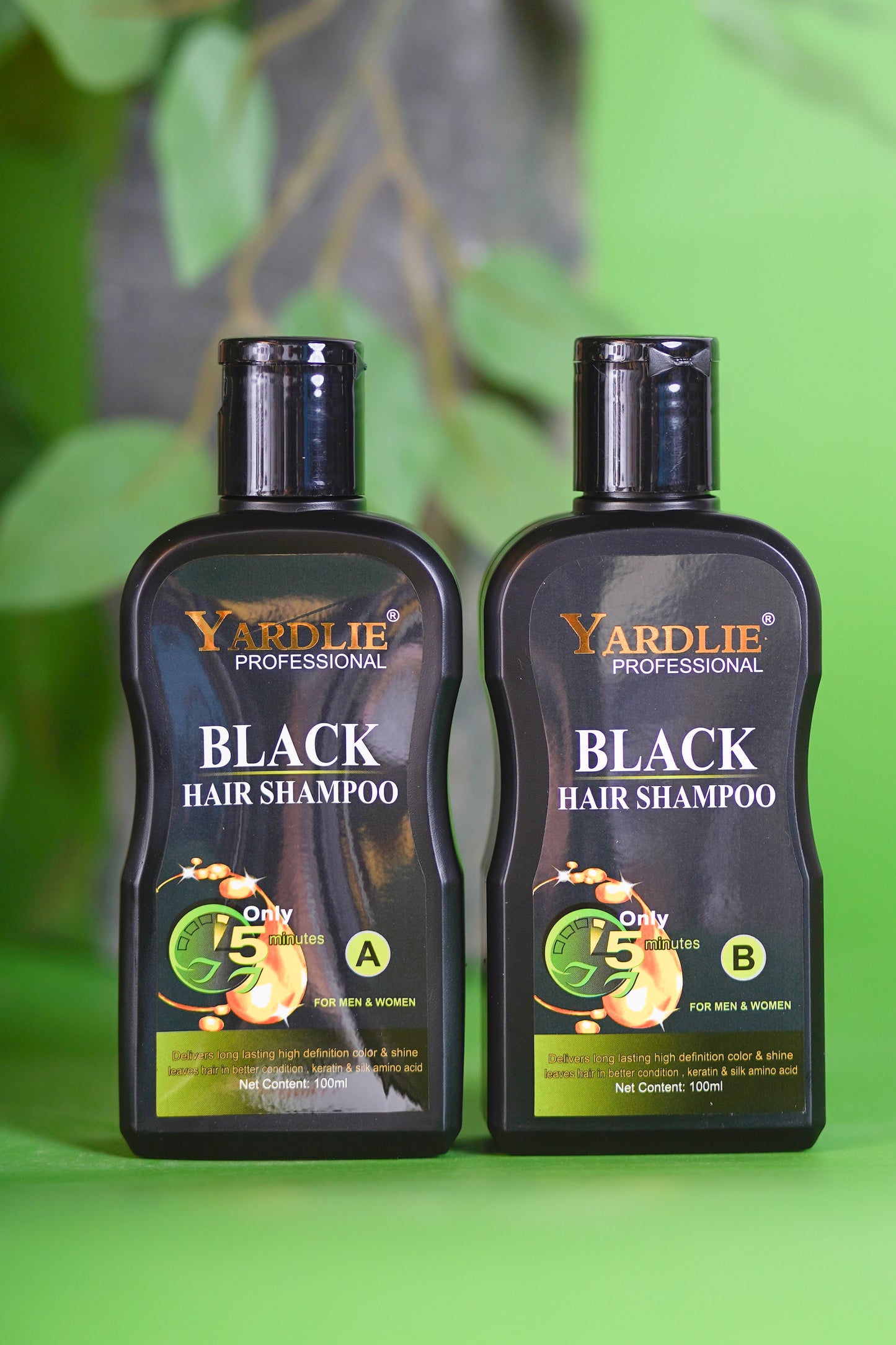 Yardlie Professional Hair Dye Shampoo Mixing Paste Natural Black 200ml.