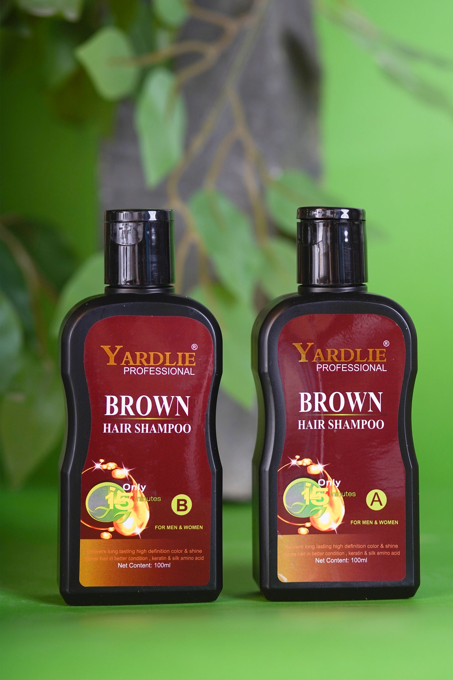 Yardlie Professional Hair Dye Shampoo Mixing Paste Dark Brown 200ml.