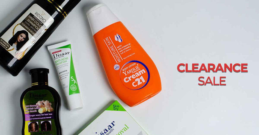 Yardlie Stock Clearance products arranged on a clean background highlighting premium beauty deals