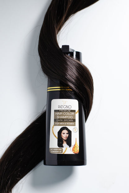 Regno de Cosmetics Premium Dark Brown Hair Color Shampoo 200ml.