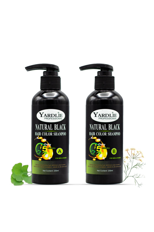 Hair Color Shampoo | Mixing Paste | Natural Black | Yardlie | 460ml |