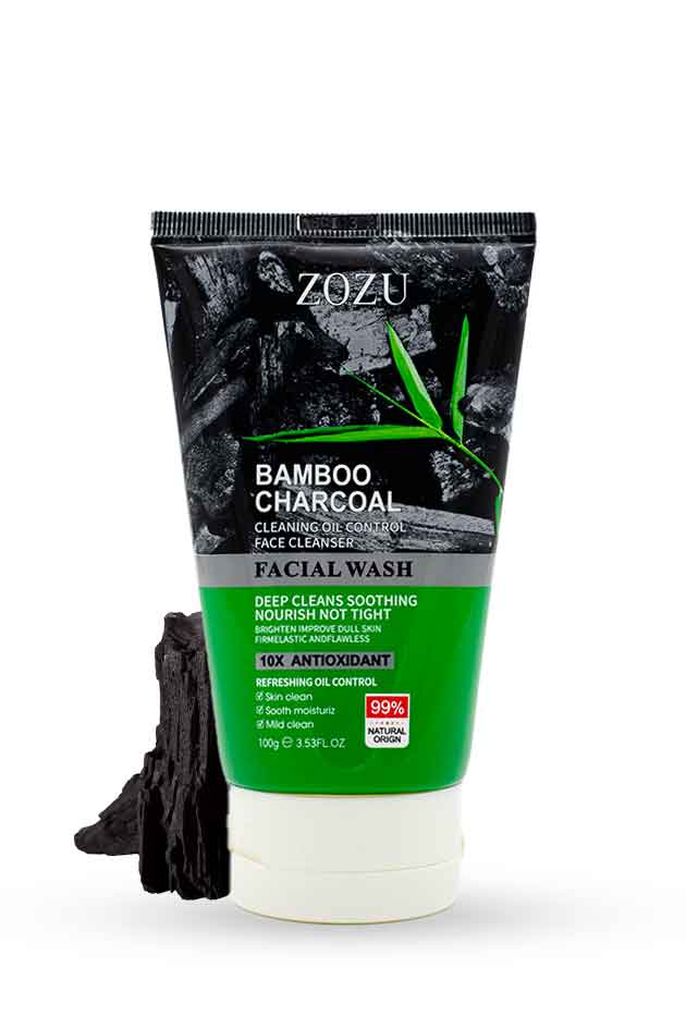 ZOZU Bamboo Charcoal Face Cleanser | Deep Clean & Oil Control | 100g