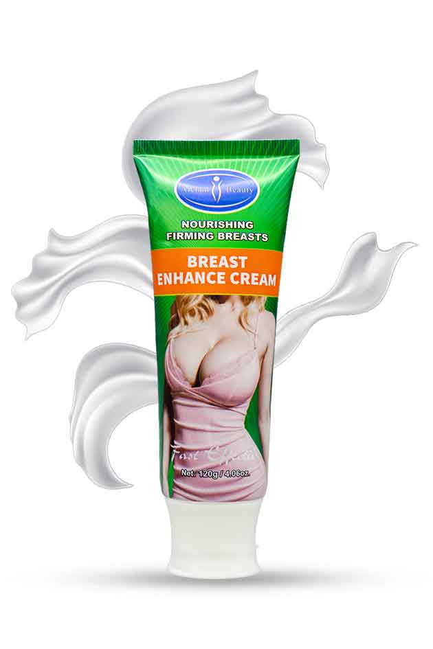Aichun Beauty Breast Enhance Cream 120g available at Yardlie PakistanTube of breast enhance cream with green and orange label on a white background 