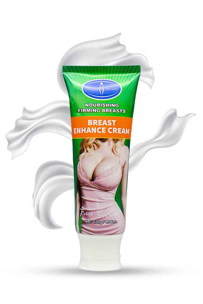 Aichun Beauty Breast Enhance Cream 120g available at Yardlie PakistanTube of breast enhance cream with green and orange label on a white background 