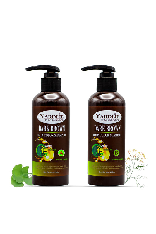 Hair Color Shampoo | Mixing Paste | Dark Brown | Yardlie | 460ml |