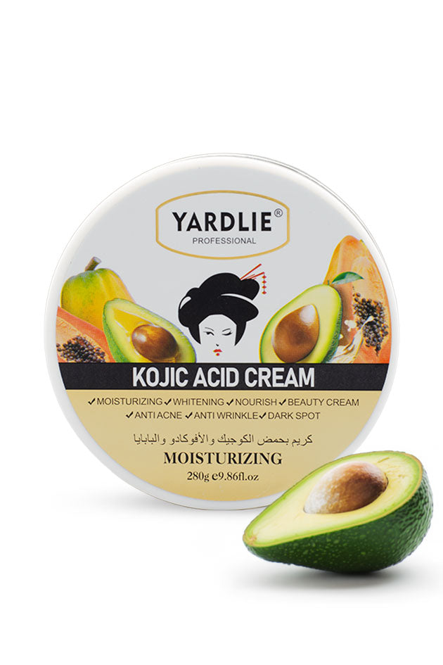 Yardlie Kojic Acid Avocado and Papaya Moisturizing Cream 280g tub