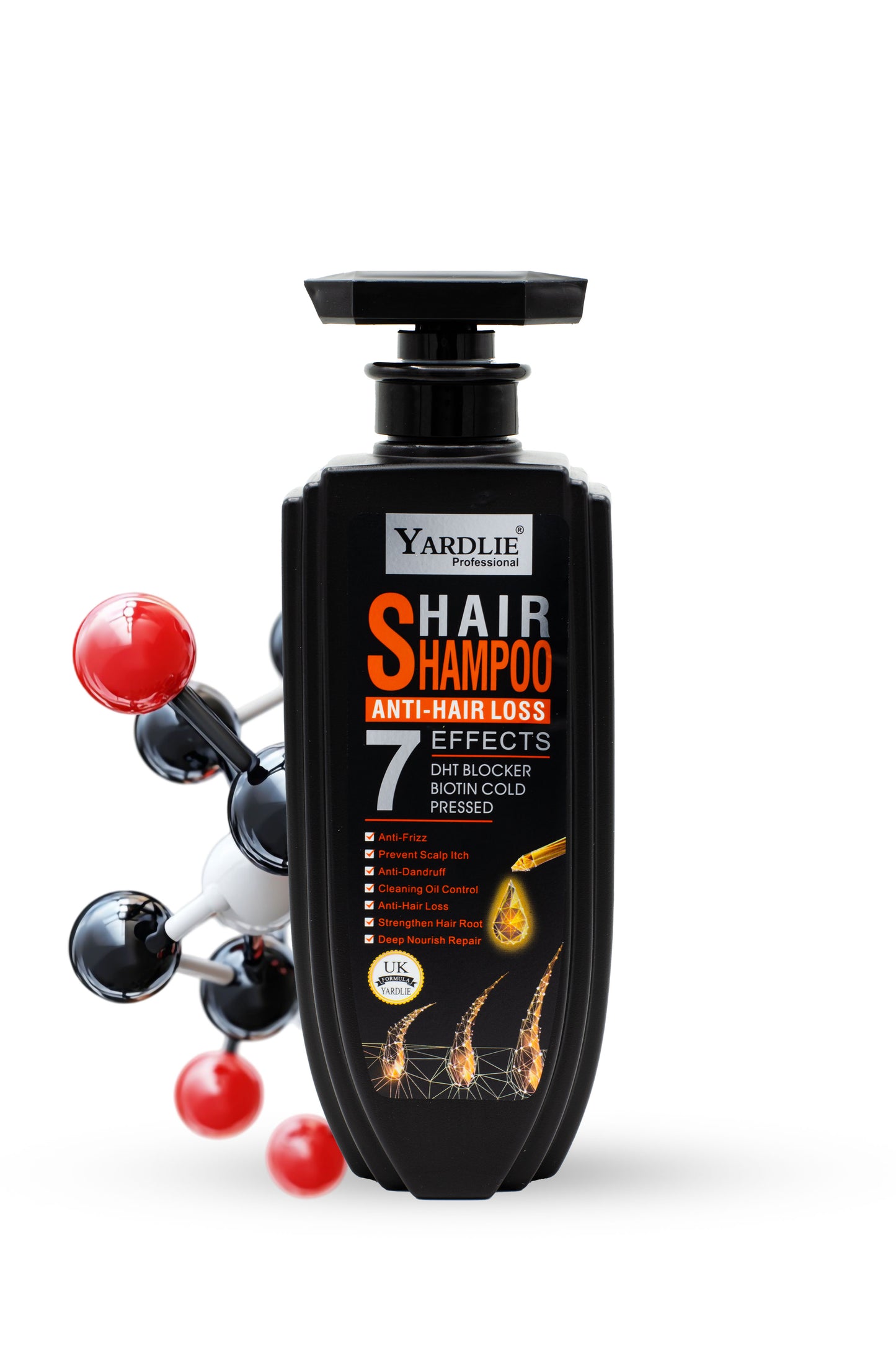 7 EFFECTS | Shampoo | Anti Hair Loss | Biotin Pressed & ProteinDHT Blocker | Yardlie | 500ml