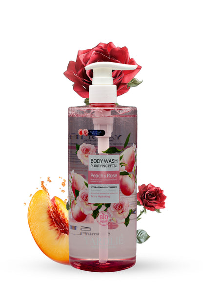 Body Wash | Peach & Rose | Bio Organic | Extra Hydrating | Yardlie | 500ml |