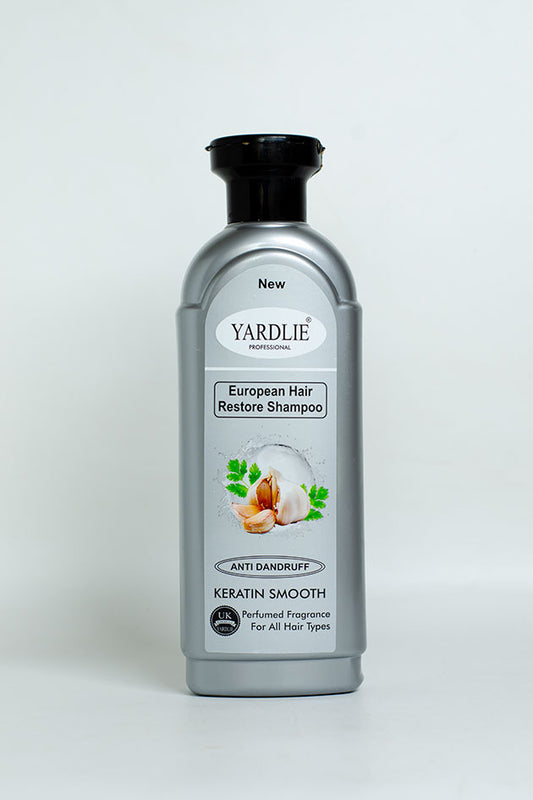 Yardlie Professional European Hair Restore Shampoo Anti Dandruff with Garlic and Keratin for All Hair Types (Sealed, Clearance, No Box)
