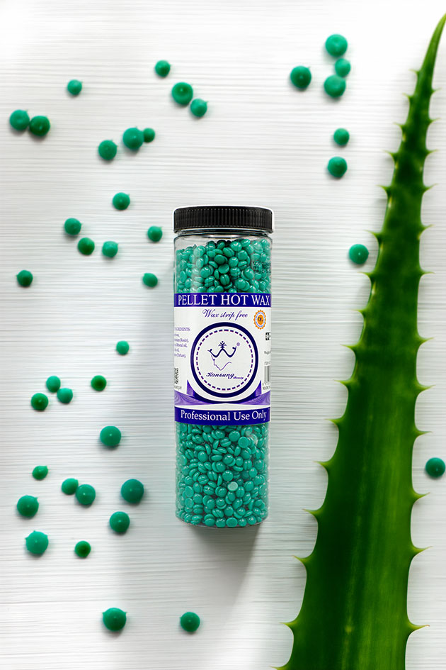Konsung Beauty Pellet Hot Wax Beans for Hair Removal Aloe Vera 400g