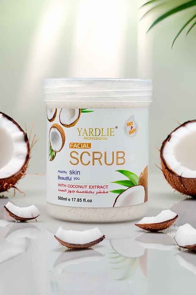 Yardlie Facial Coconut Scrub Face and Body Exfoliator 500ml