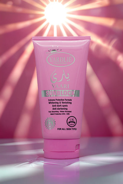 SPF 60 Sunblock Pakistan Yardlie Professional Yaari Face 150ml