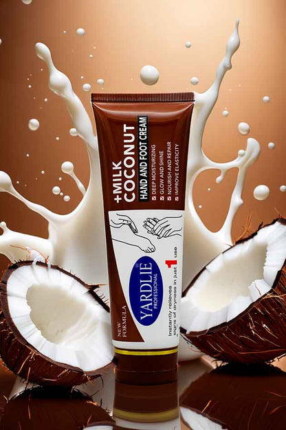 Yardlie Milk Coconut Hand and Foot Cream Deep Moisturizing 100g