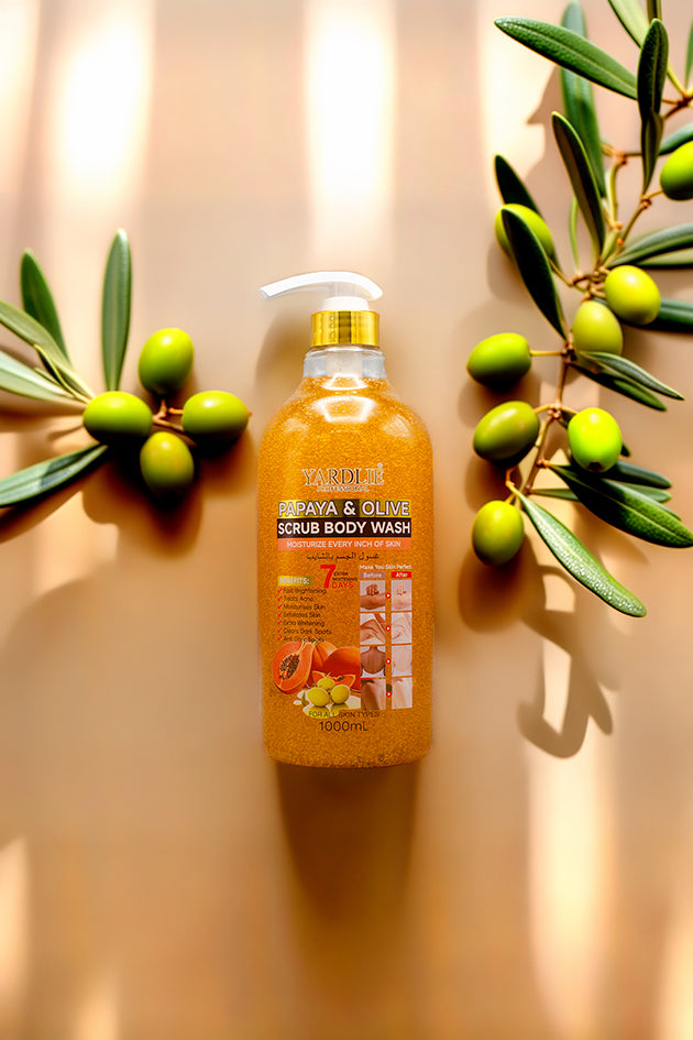Yardlie Papaya and Olive Scrub Body Wash 1000ml Online in Pakistan