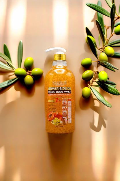 Yardlie Papaya and Olive Scrub Body Wash 1000ml Online in Pakistan