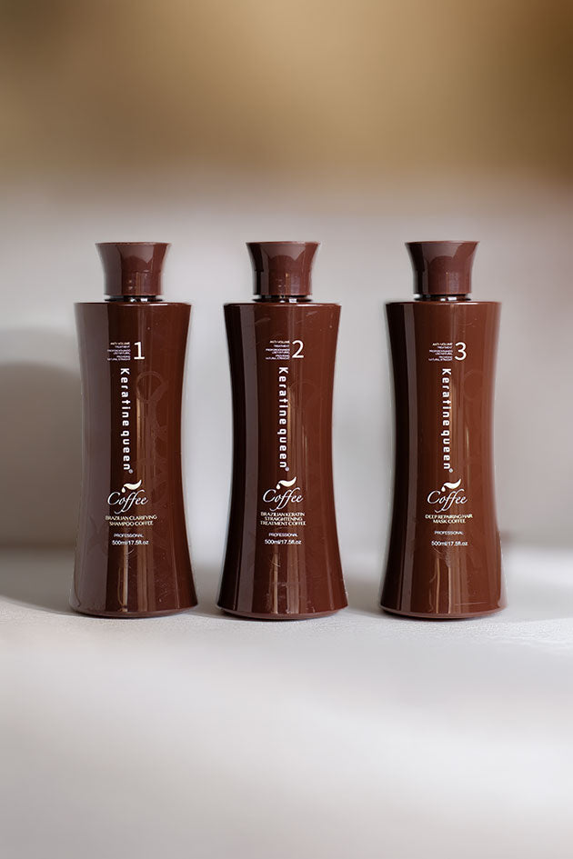 Keratine Queen Brazilian Coffee Keratin Smoothing Treatment Set 3 Step Online in Pakistan