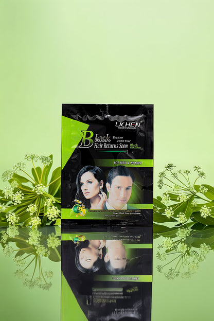 Lichen Professional Black Hair Color Shampoo 20ml Sachet Pakistan