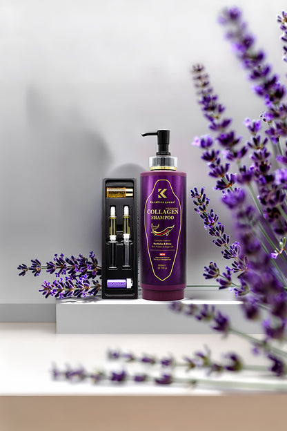 Keratine Queen Collagen Nourishing Shampoo Set 800ml with 2 Ampoules and 2 Serum Pakistan