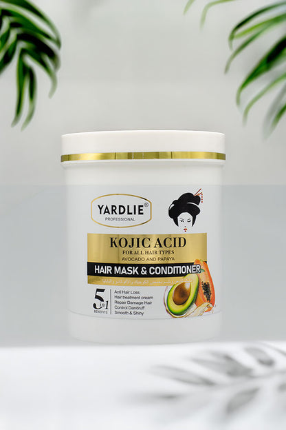 Yardlie Kojic Acid Hair Mask and Conditioner Avocado Papaya 1000ml Pakistan