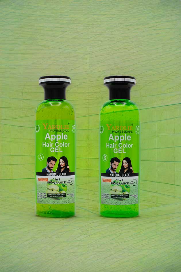 Yardlie Professional Apple Hair Color Gel Dark Brown 2 in 1 Fragrance Ammonia Free | 500ml
