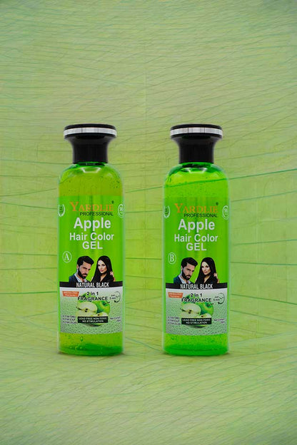 Yardlie Professional Apple Hair Color Gel Dark Brown 2 in 1 Fragrance Ammonia Free | 500ml