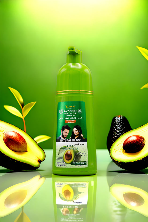 Yardlie Avocado Hair Colour Shampoo Natural Black 400ml