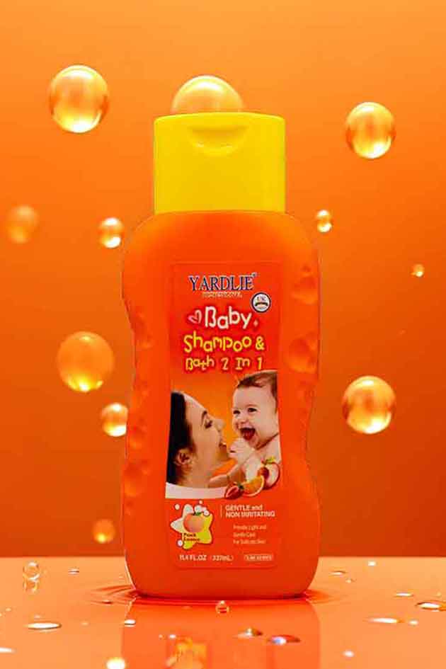 Yardlie Baby Shampoo and Bath 2 in 1 Peach Essence 337ml