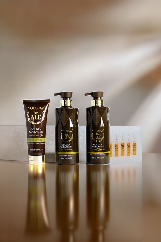 YOLOFAY Dr. ALE Golden Collagen Hair Care Kit with Argan Oil Ampoules Online in Pakistan