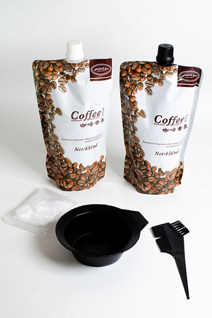 Muattar Coffee Professional Dark Brown Hair Color Cream 450ml x 2