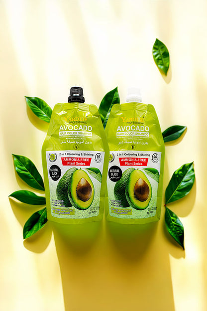 Yardlie Professional Avocado Hair Color Shampoo Natural Black 250ml x 2