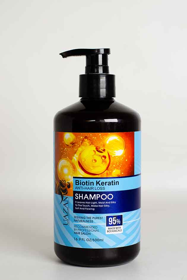 Biotin Keratin anti hair loss shampoo 500ml clearance product with slight leakage and discounted offer bottle