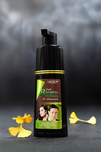 Lichen Professional Dark Brown Hair Color Shampoo 200ml for men and women