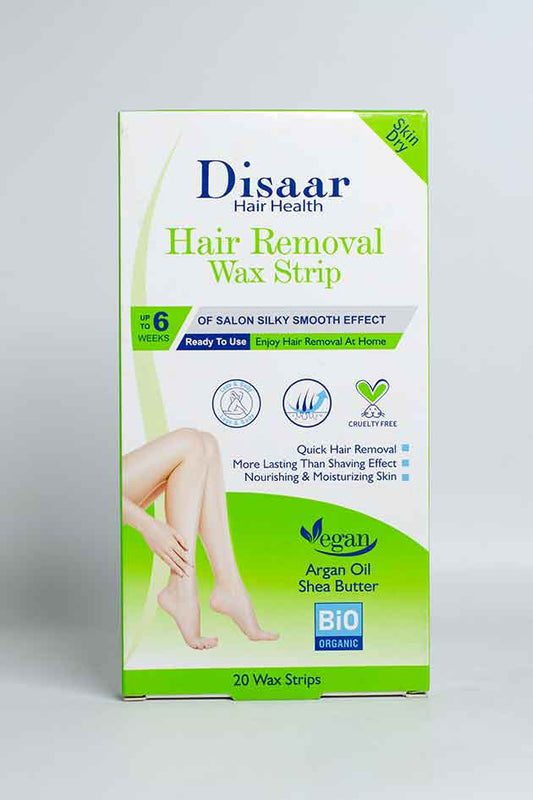 Disaar Hair Removal Wax Strips 20 Pack with Argan Oil Shea Butter Last Piece