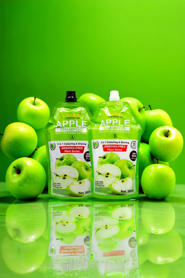 Yardlie Apple Hair Color Cream Dark Brown 500ml Online in Pakistan (500ml X 2)