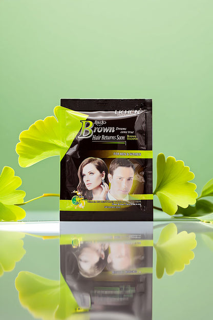 Lichen Professional Dark Brown Hair Color Shampoo 20ml Sachet Pakistan