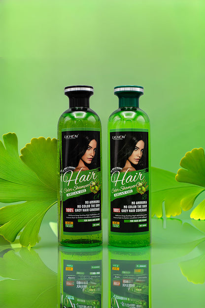 Lichen Professional Hair Color Shampoo Gel Natural Black 1.0 Argan Oil 500ml x2 in Pakistan