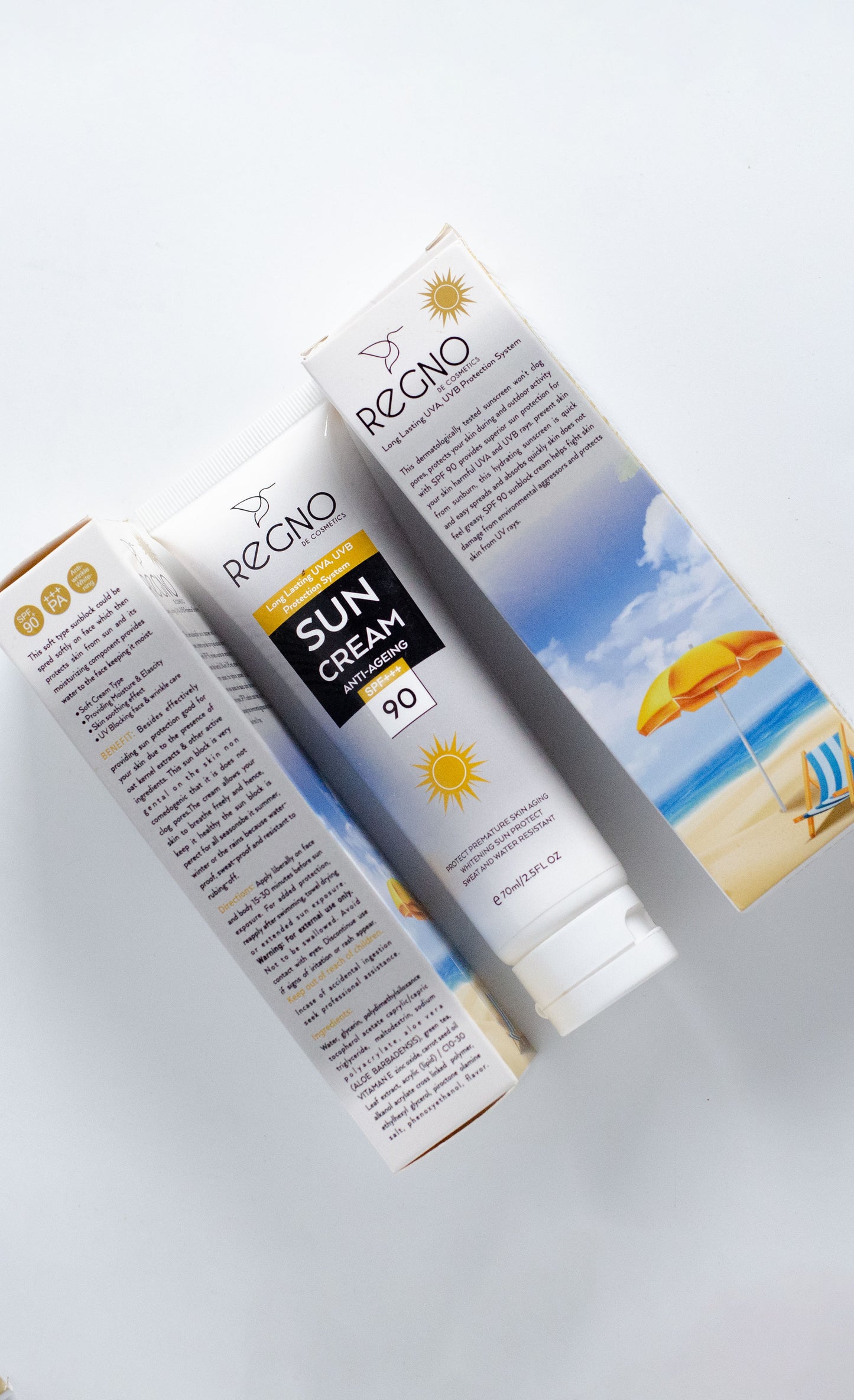 Regno de Cosmetics Sun Cream 90 SPF 70ml.